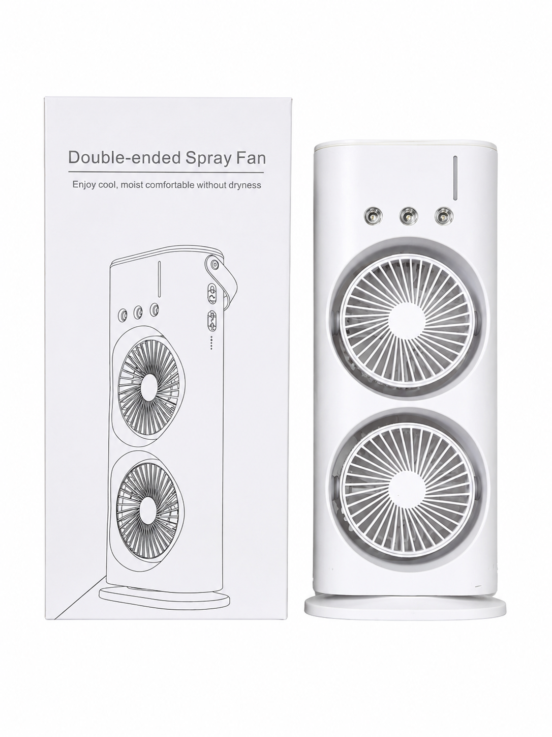 پنکه شارژی مه‌پاش دوگانه (Double-ended Spray Fan)
